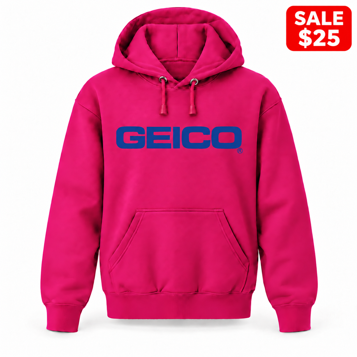 Youth Geico Pullover Hoodie in Hot Pink — SALE $25