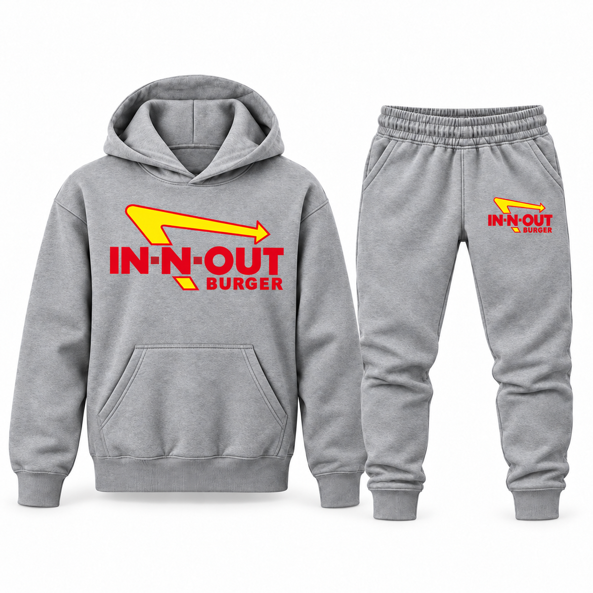 Youth In-N-Out Burger hoodie jogger set - Gray