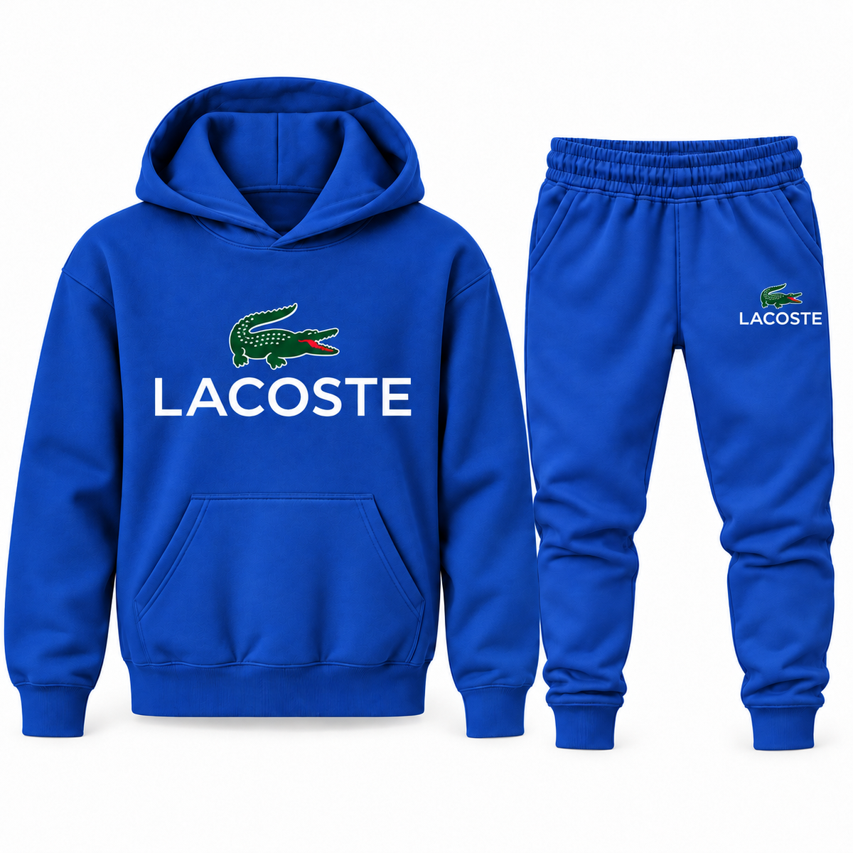 Youth Lacoste Hoodie Jogger Set in Blue