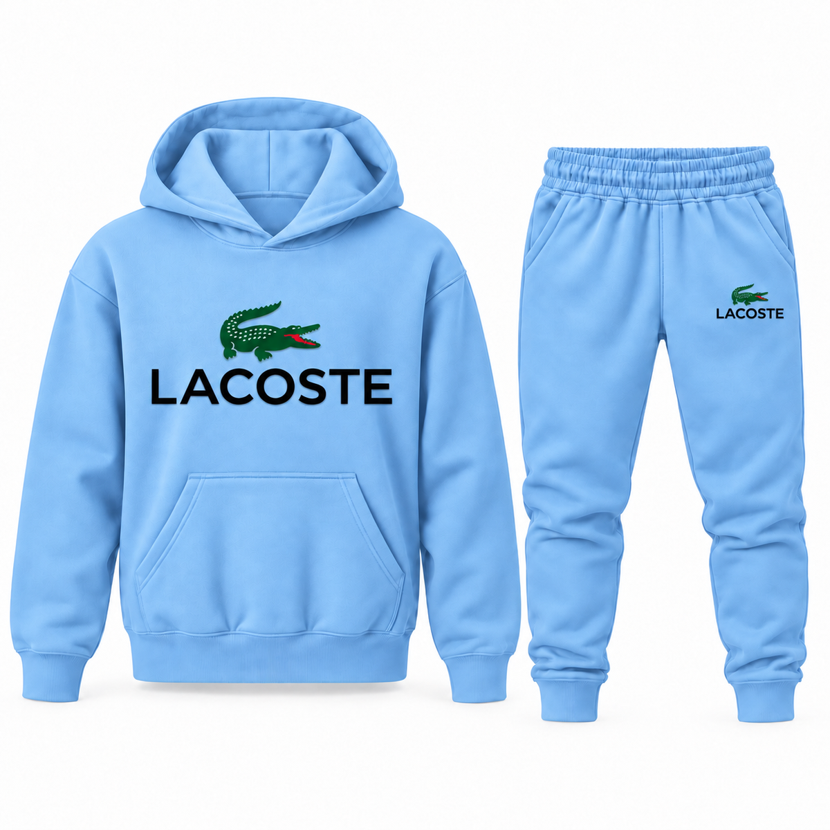 Youth Lacoste Hoodie Jogger Set in Sky Blue