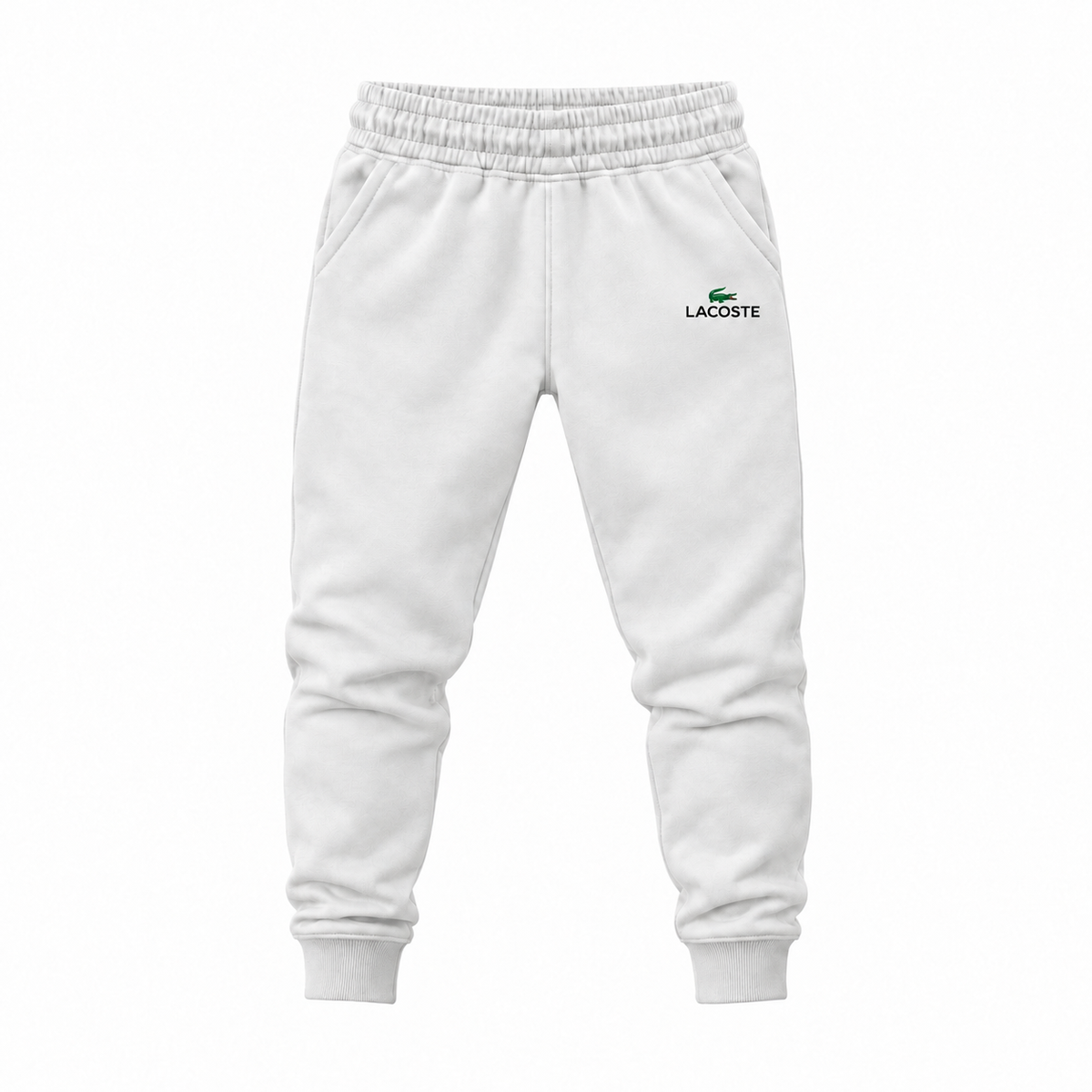 Youth Lacoste Joggers Sweatpants - White