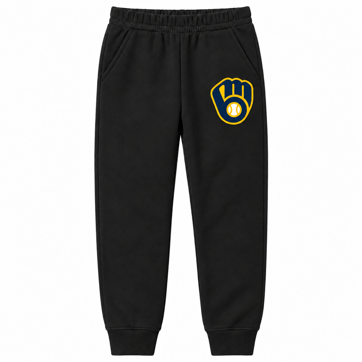 Youth Milwaukee Brewers joggers in Black