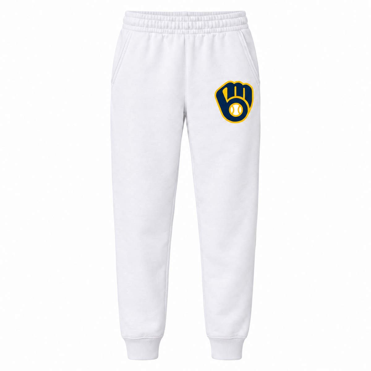 Youth Milwaukee Brewers joggers in White