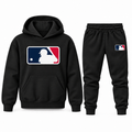 Youth MLB Hoodie Jogger Set in Black