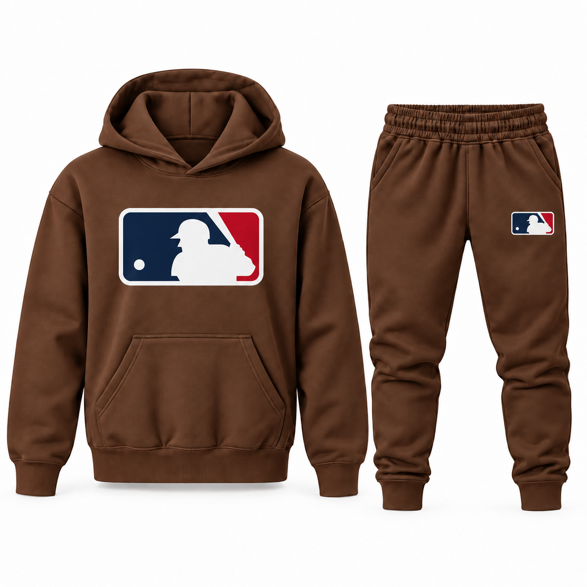 Youth MLB Hoodie Jogger Set in Brown
