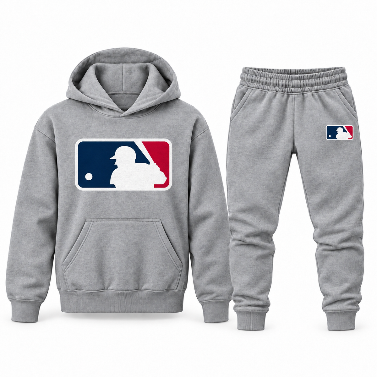 Youth MLB Hoodie Jogger Set in Gray