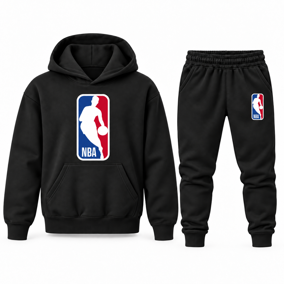 Youth NBA Hoodie Jogger Set in Black