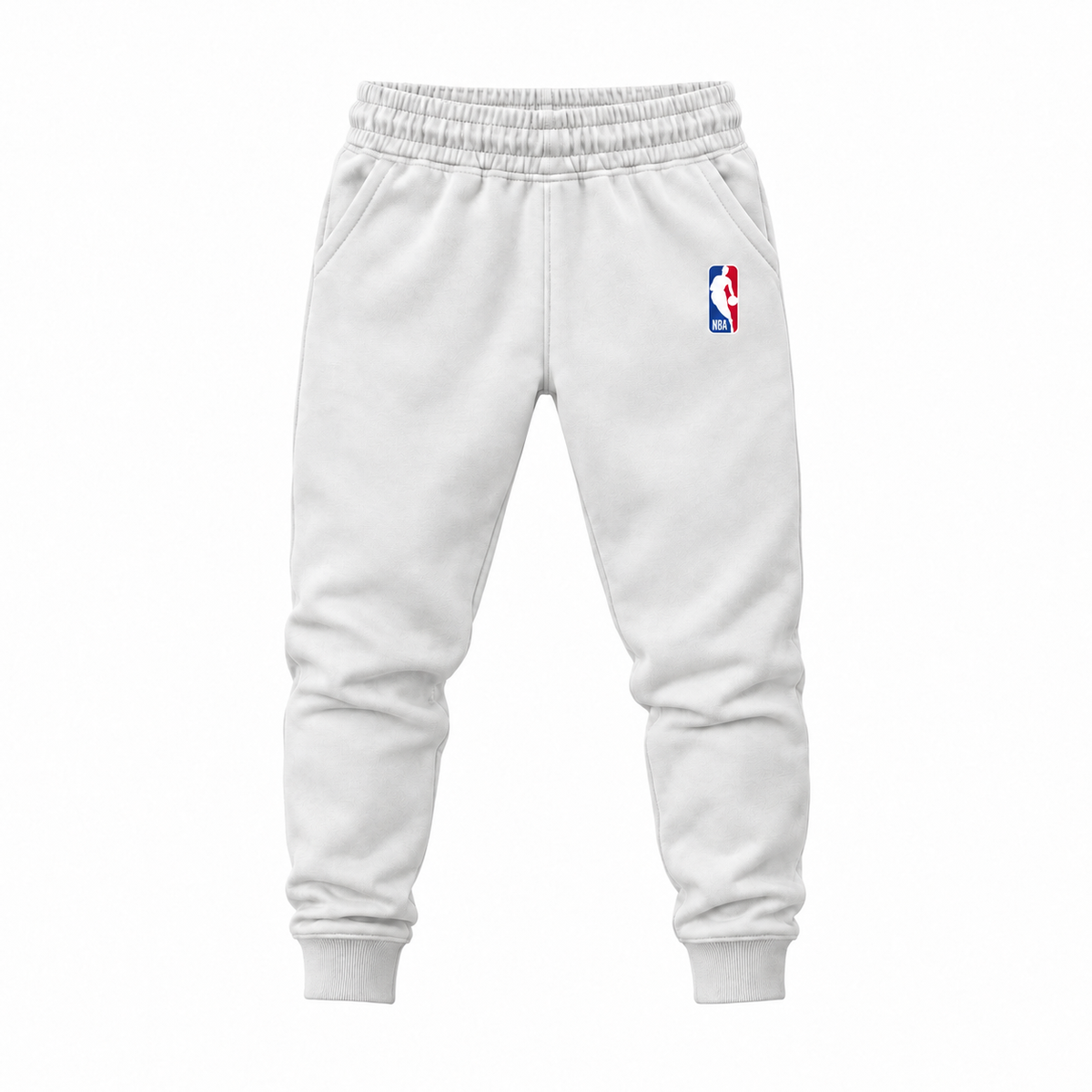 Youth NBA Joggers Sweatpants - White