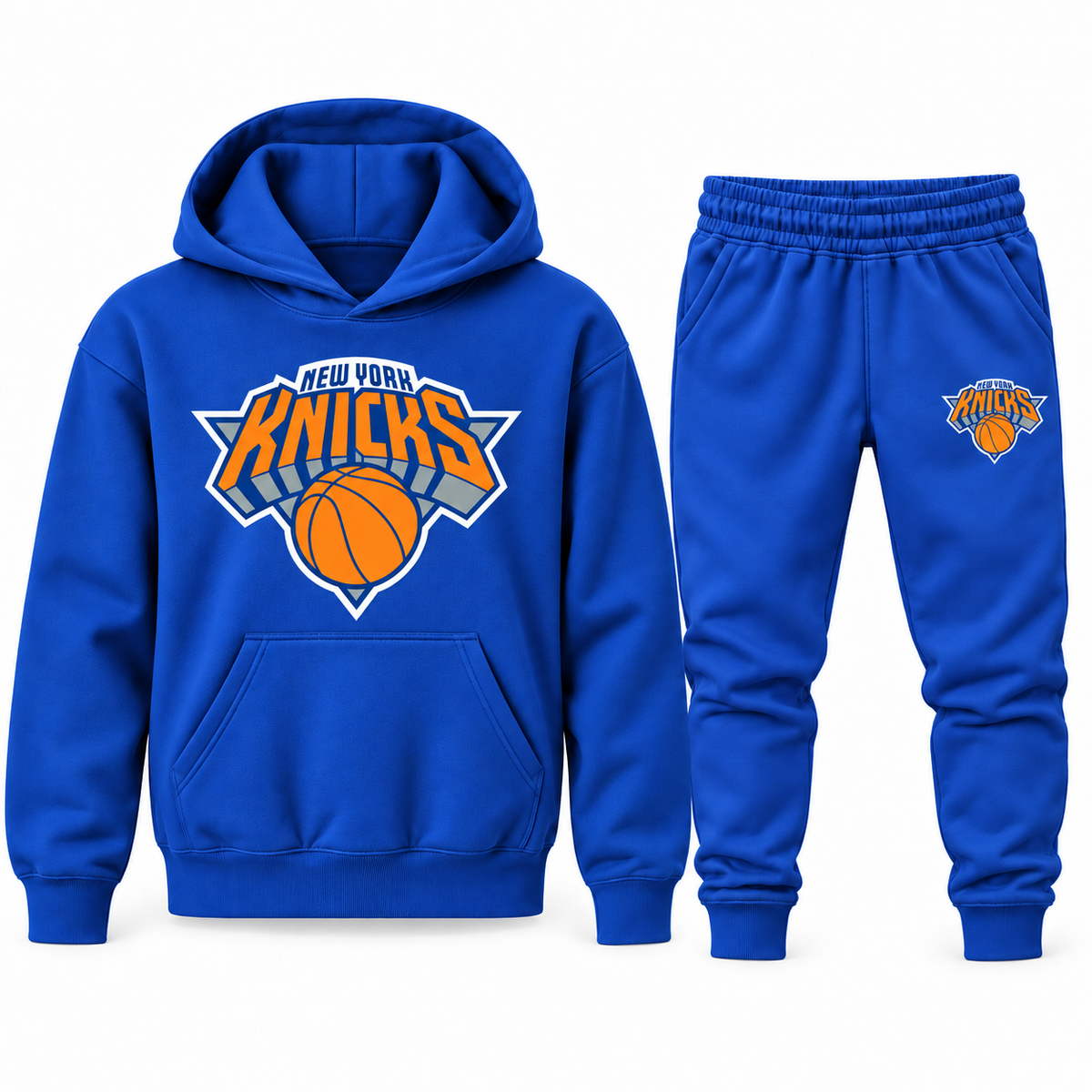 Youth New York Knicks Hoodie Jogger Set in Blue