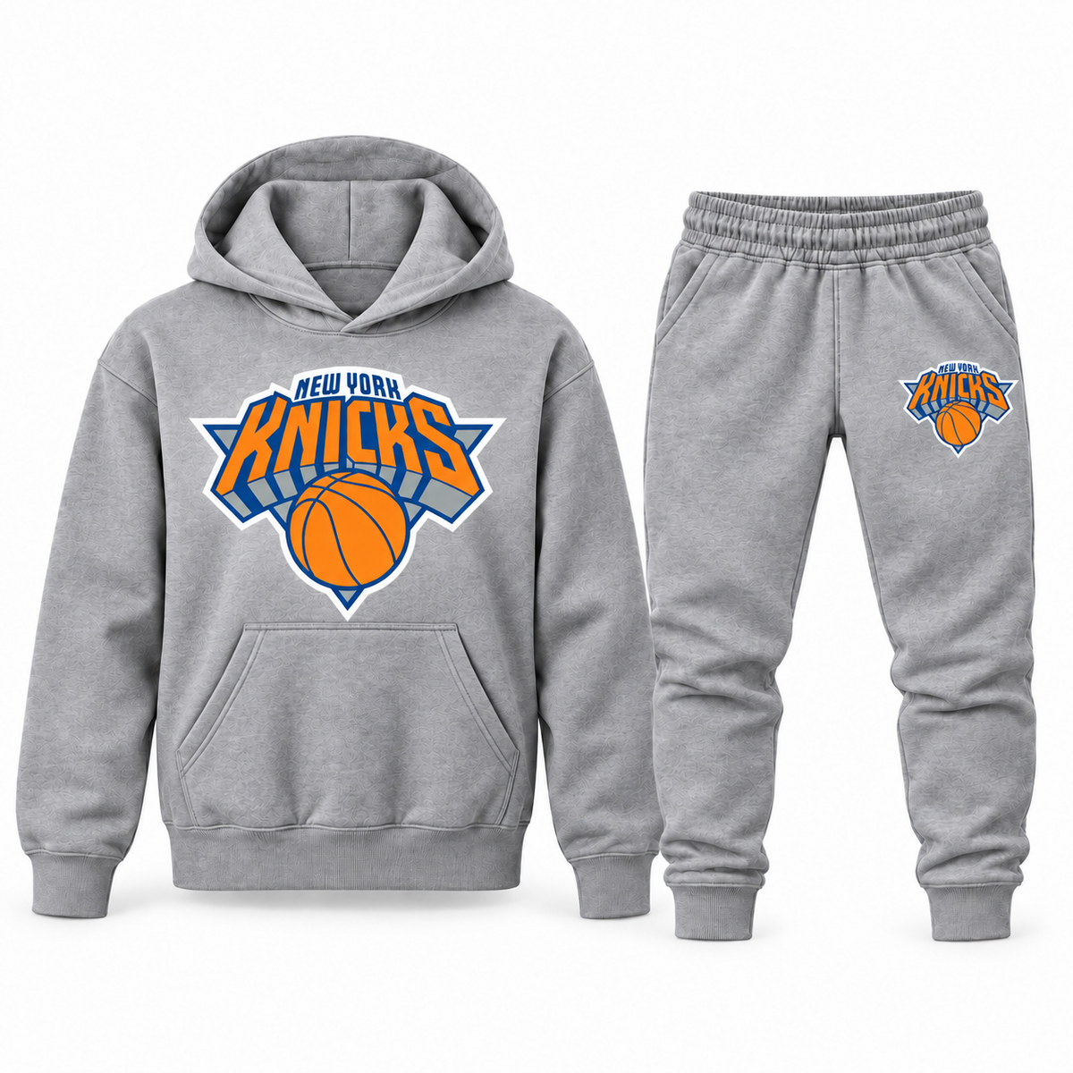 Youth New York Knicks Hoodie Jogger Set in Gray