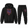 Youth New York Mets Hoodie Jogger Set - Black