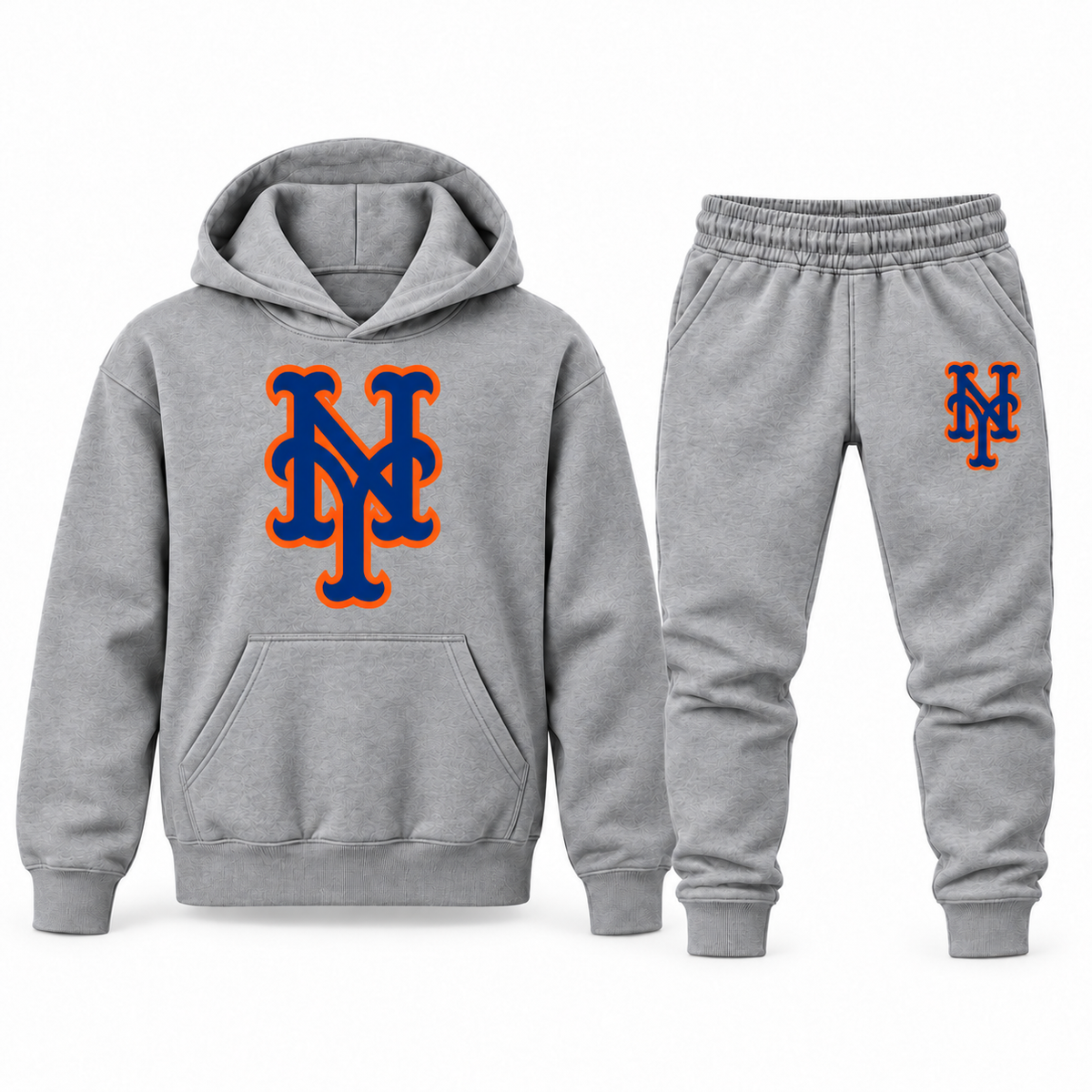 Youth New York Mets Hoodie Jogger Set - Gray