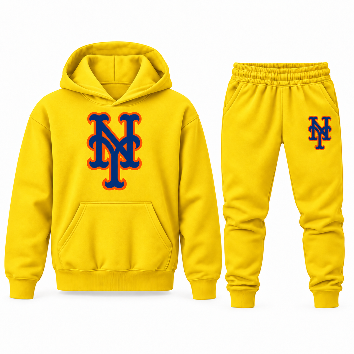 Youth New York Mets Hoodie Jogger Set - Yellow