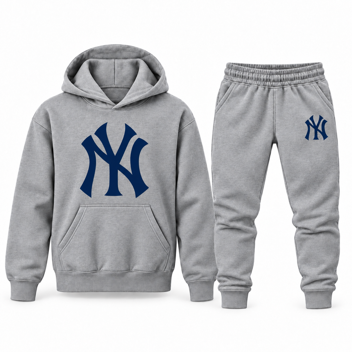 Youth New York Yankees Hoodie Jogger Set in Gray