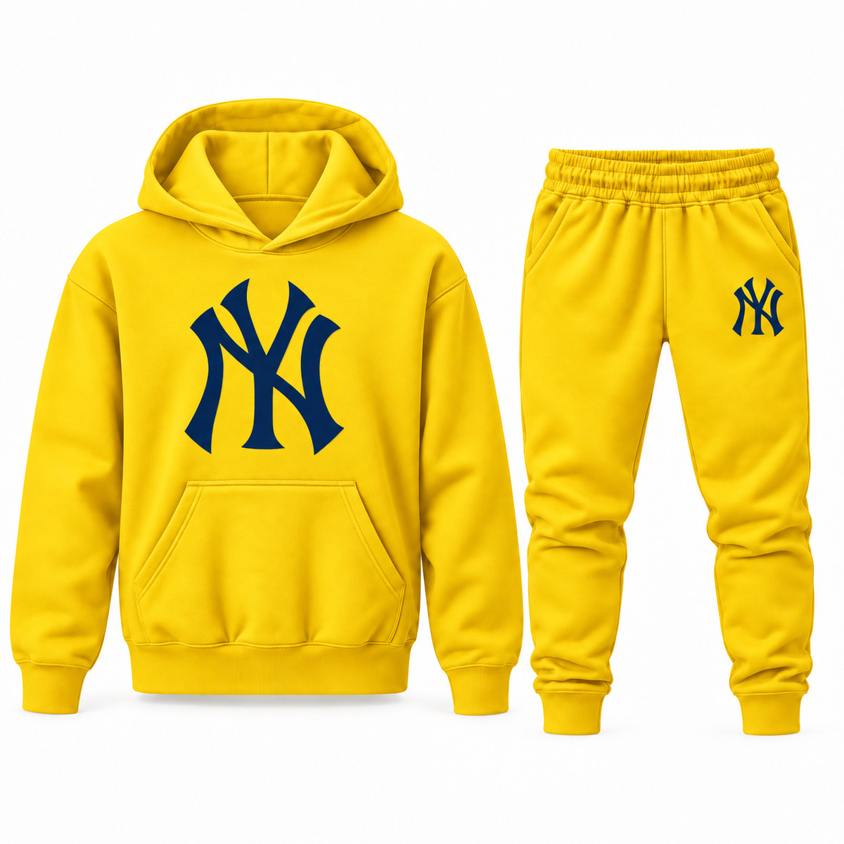 Youth New York Yankees Hoodie Jogger Set in Yellow