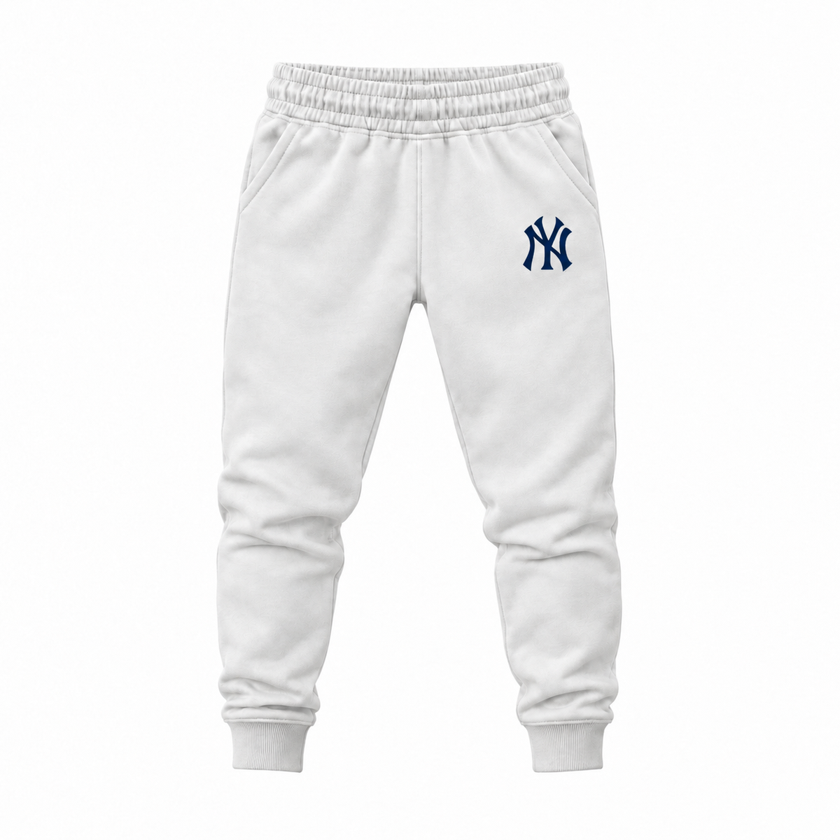 Youth New York Yankees Joggers Sweatpants - White