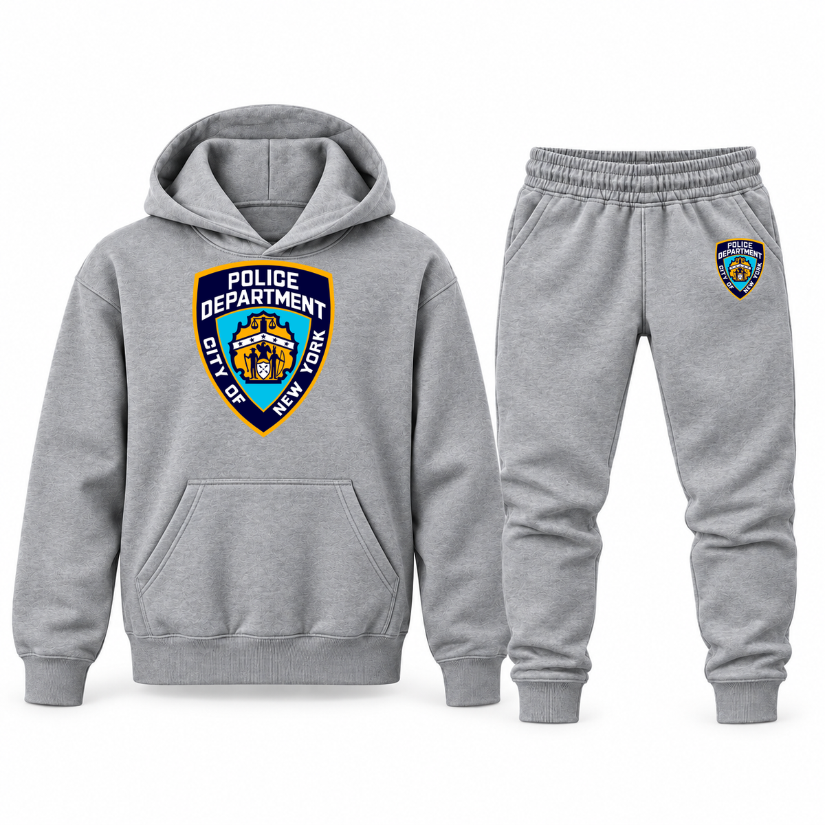 Youth NYPD Hoodie Jogger Set - Gray