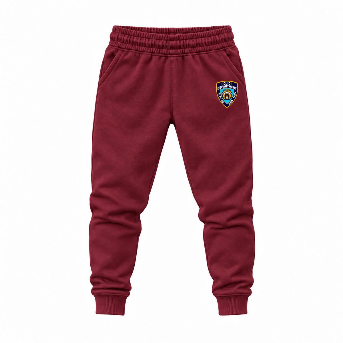 Youth NYPD Joggers Sweatpants - Maroon
