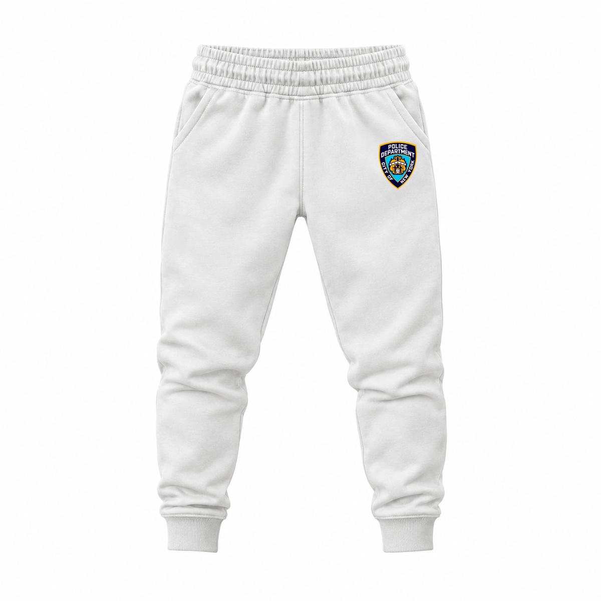Youth NYPD Joggers Sweatpants - White