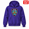 Youth NYPD Pullover Hoodie in Purple — SALE $25