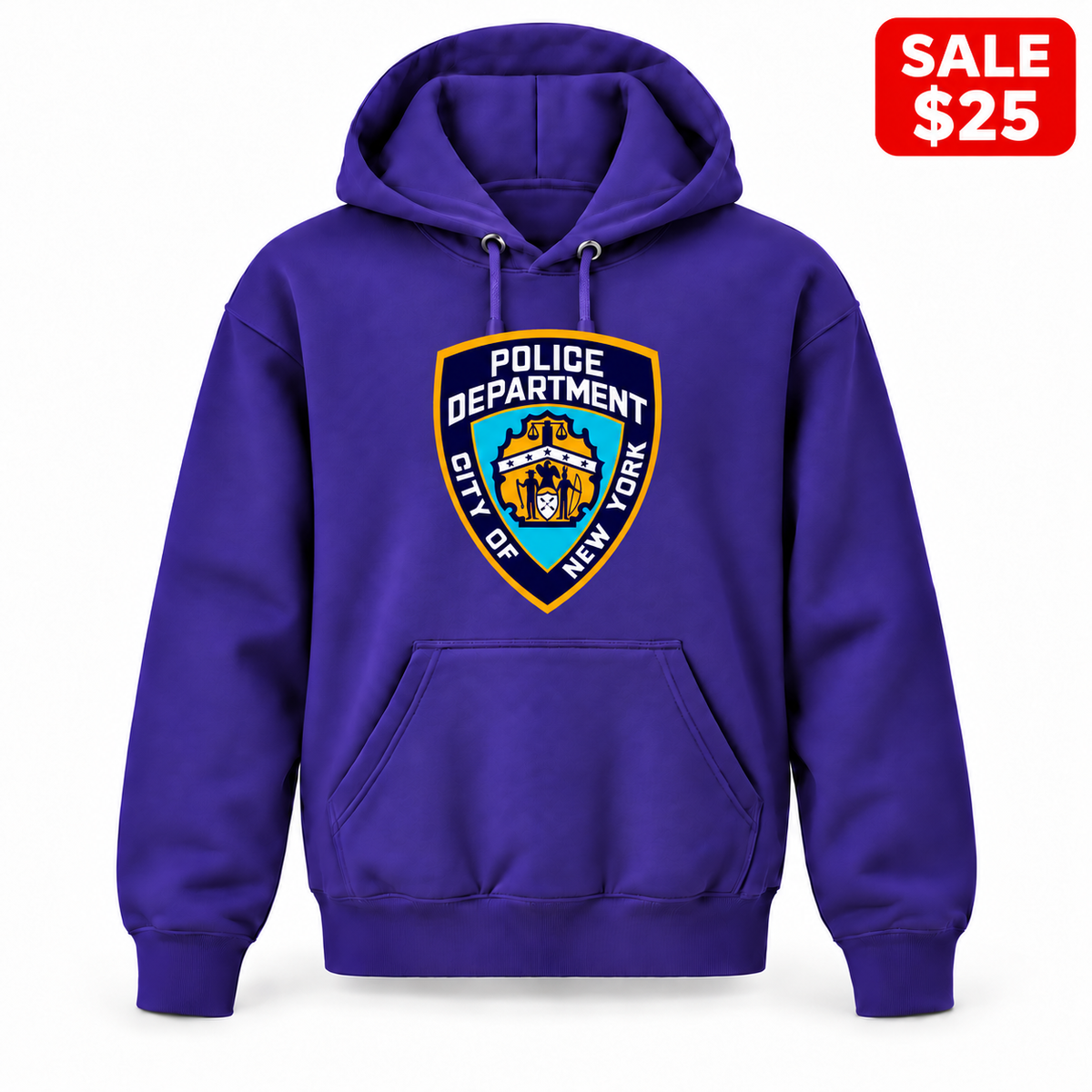 Youth NYPD Pullover Hoodie in Purple — SALE $25