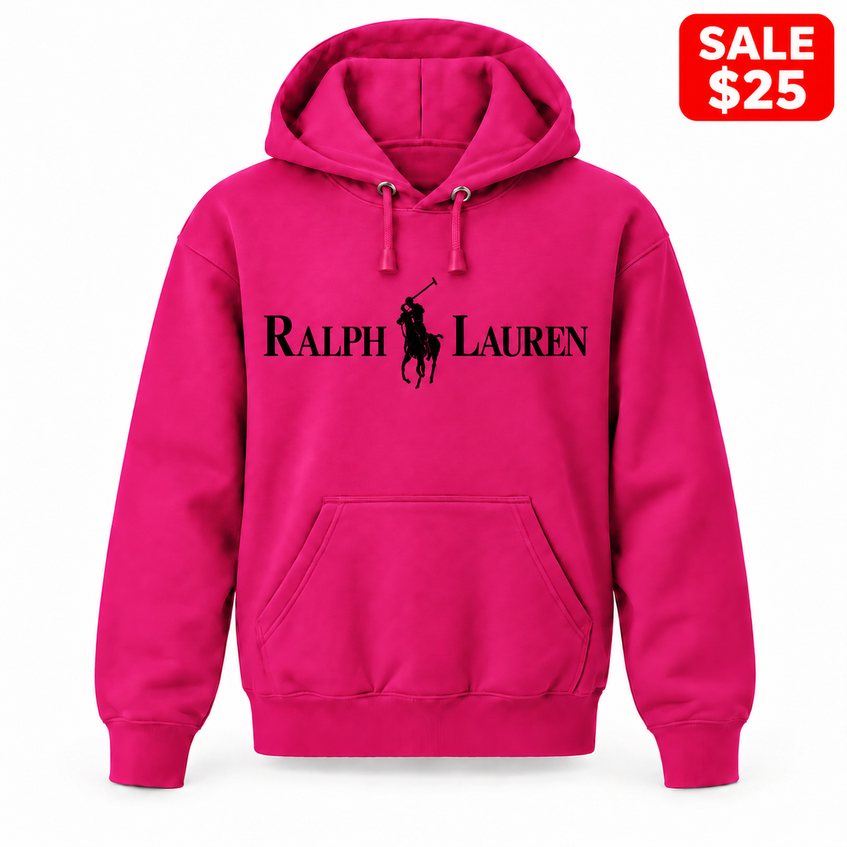 Youth Polo Ralph Lauren Pullover Hoodie in Hot Pink — SALE $25