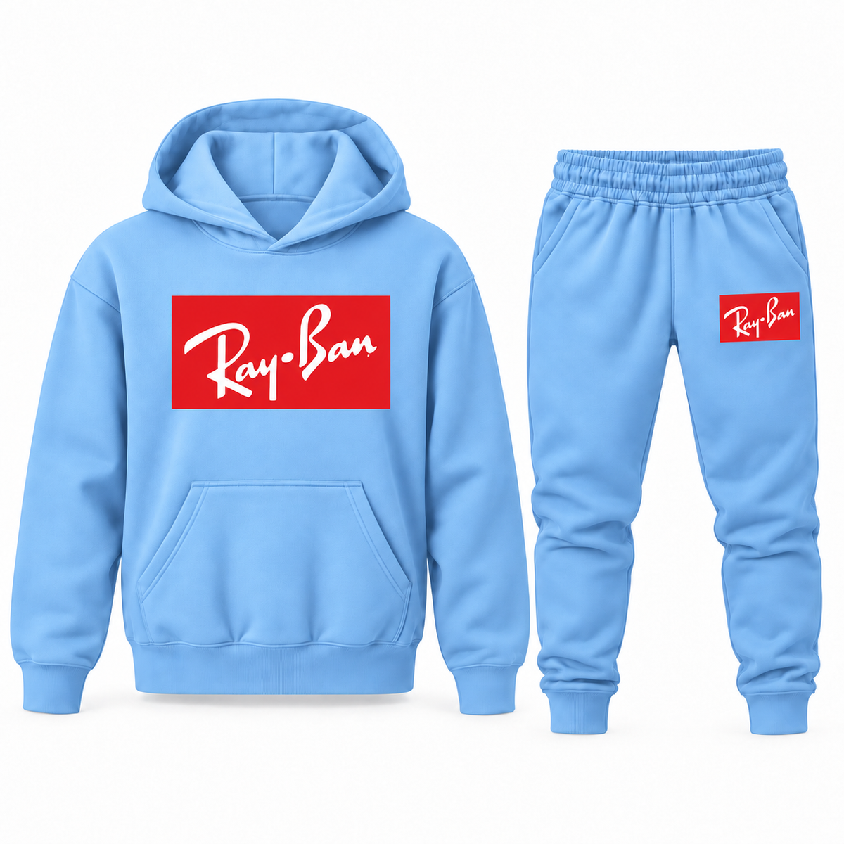 Youth Ray-Ban Hoodie Jogger Set - Sky Blue