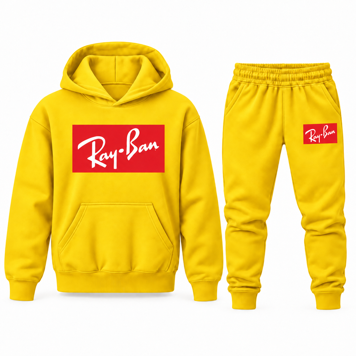 Youth Ray-Ban Hoodie Jogger Set - Yellow