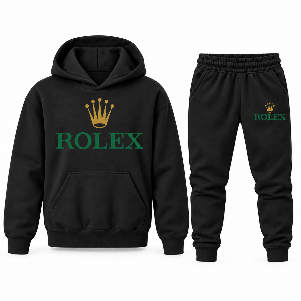 Youth Rolex Hoodie Jogger Set - Black