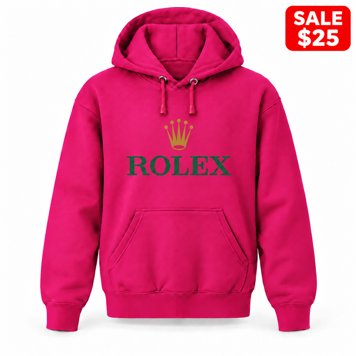 Youth Rolex Pullover Hoodie in Hot Pink — SALE $25