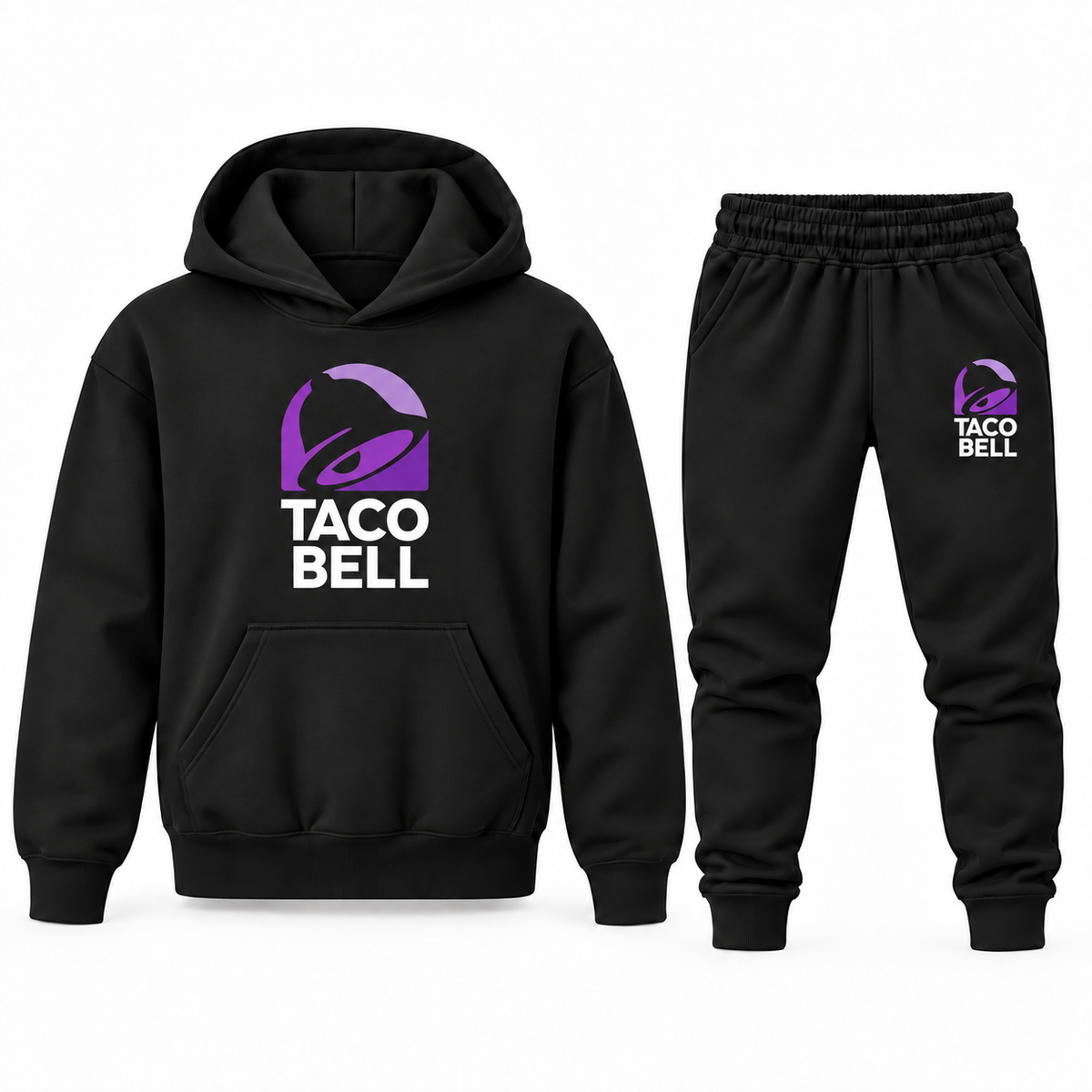 Youth Taco Bell hoodie jogger set - Black