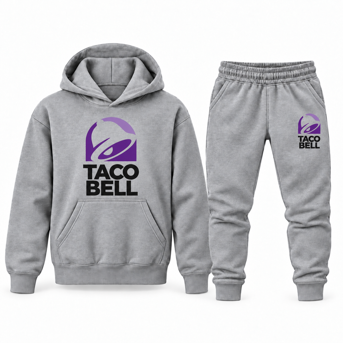 Youth Taco Bell hoodie jogger set - Gray