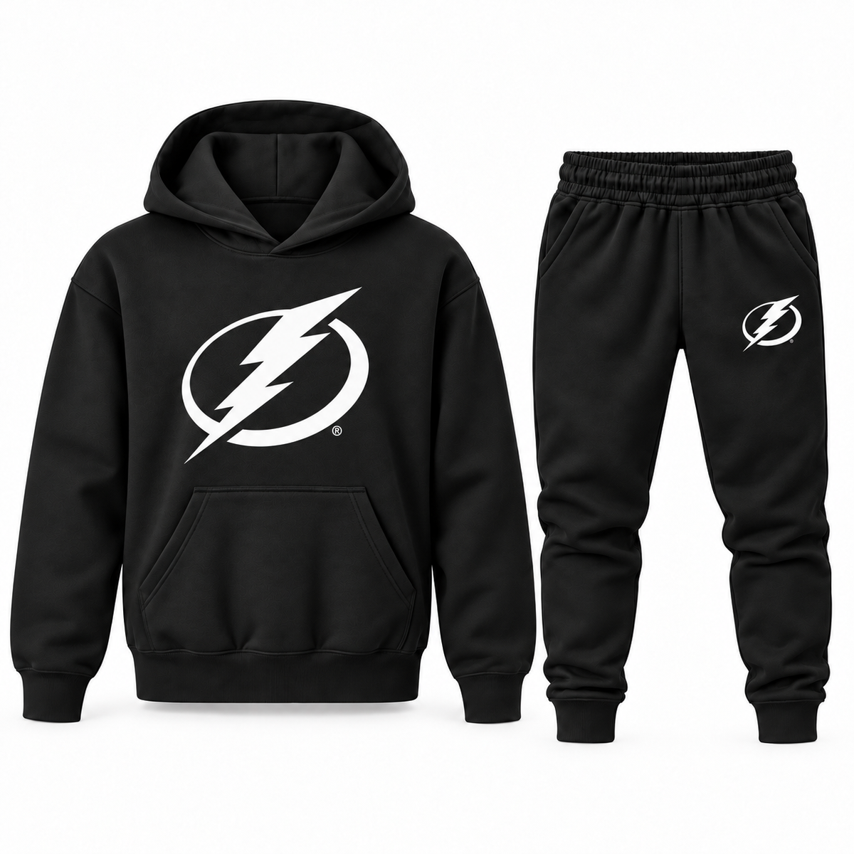 Youth Tampa Bay Lightning Hoodie Jogger Set in Black