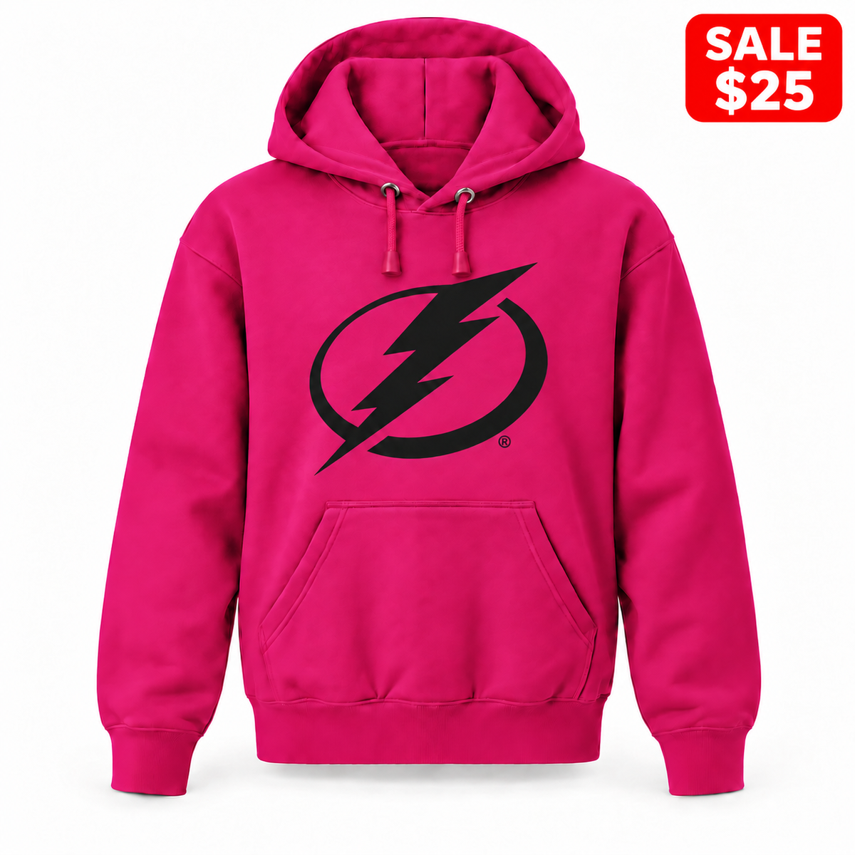 Youth Tampa Bay Lightning Pullover Hoodie in Hot Pink — SALE $25
