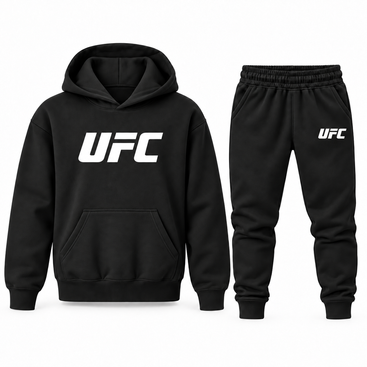 Youth UFC hoodie jogger set - Black