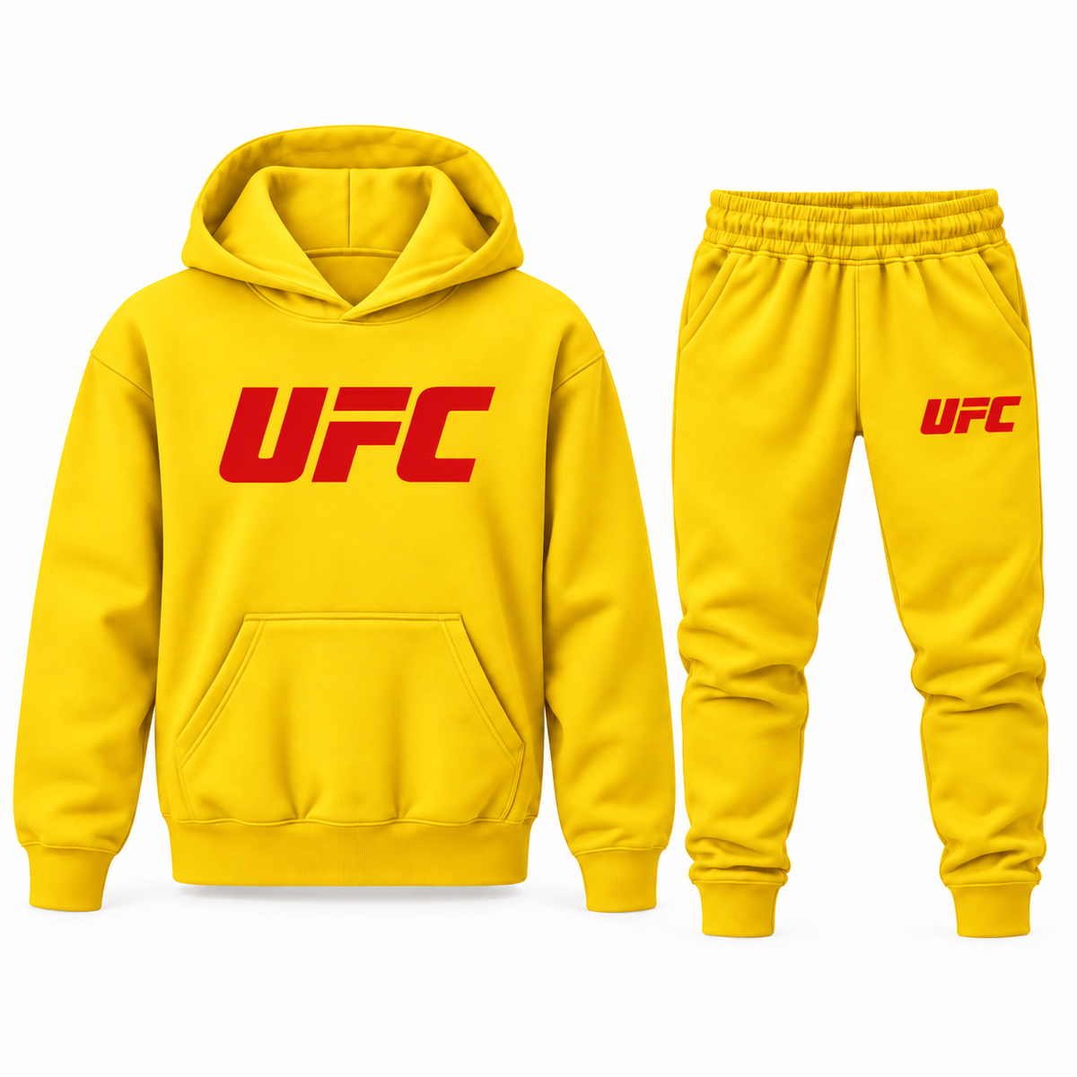 Youth UFC hoodie jogger set - Yellow