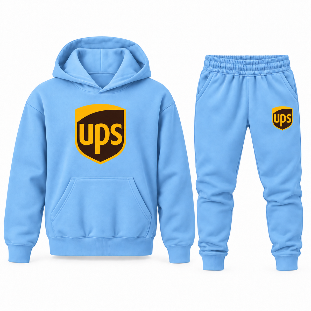 Youth UPS Hoodie Jogger Set - Sky Blue