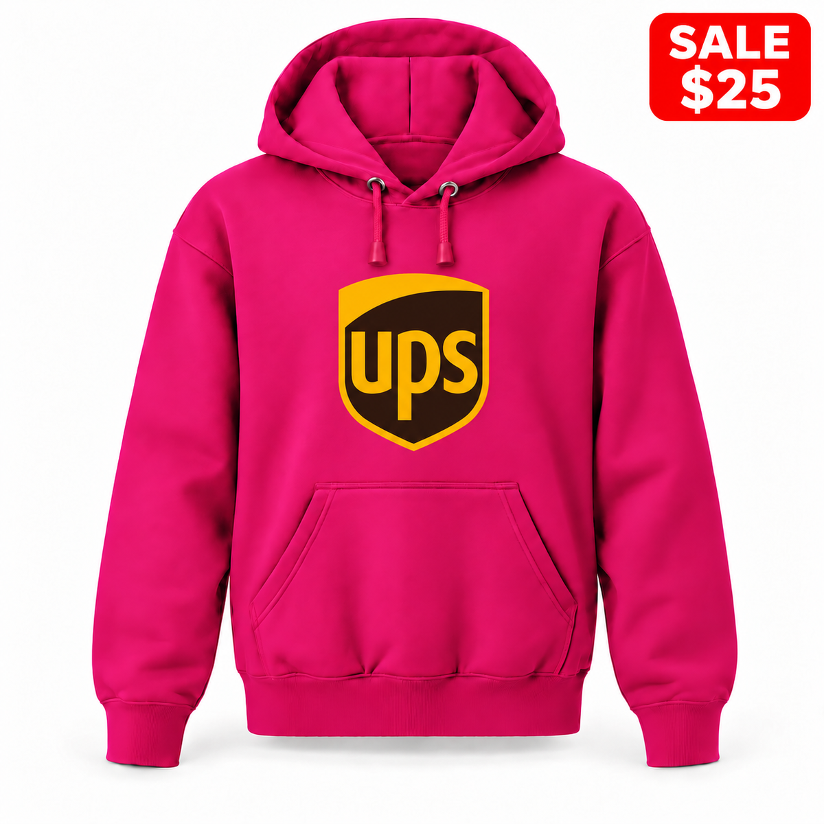 Youth UPS Pullover Hoodie in Hot Pink — SALE $25